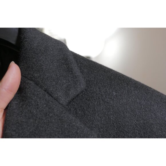 Pierre Cardin Black Cashmere Wool Trench Coat (Size 52R) - Picture 6 of 13